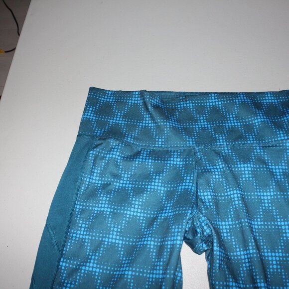 Blue & Green Adidas Running Capris Size Large - Picture 2 of 5
